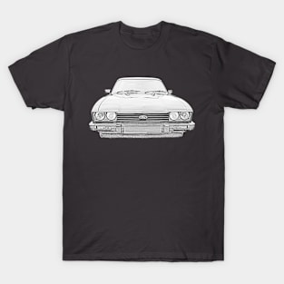 Ford Capri Mk3 1980s classic car monochrome T-Shirt